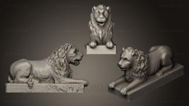 Figurines lions tigers sphinxes (STKL_0226) 3D model for CNC machine